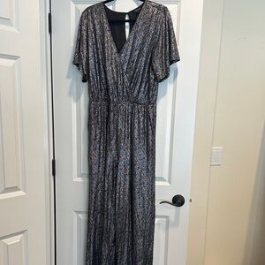 VENUS Black and Silver Jumpsuit